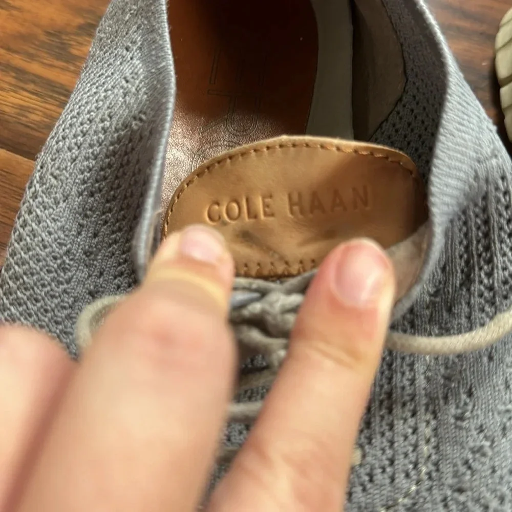 Cole Haan Zerogrand Stitchelite Oxford Shoe Size 9 Grey
